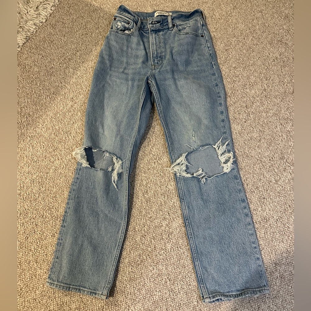 Extra short the 90's straight ultra high rise Abercrombie